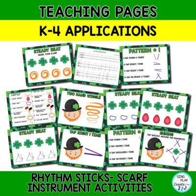 Music and Literacy Scarf, Music Lessons & Activities "How to Catch a Leprechaun"
