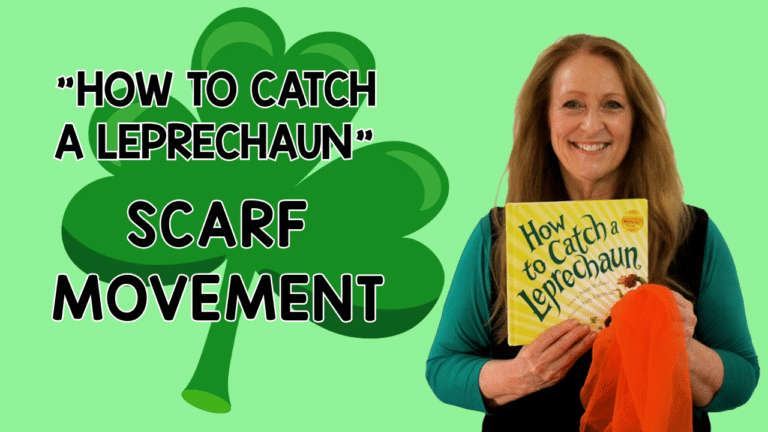 Get ready for a scarf music and movement activity for "How to Catch a Leprechaun" This post is a music teaching tutorial for a scarf movement activity that goes along with the song I composed for the book. I wrote a melody and a refrain that's a repeating part after each page in the book. LEARN MORE AT SING PLAY CREATE