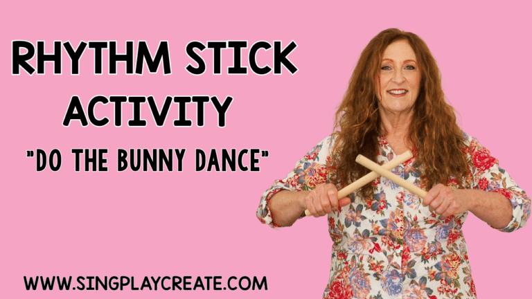 "Do the Bunny Dance" Rhythm Stick Activity Let's play rhythm sticks this spring in music class with the movement song "Do the Bunny Dance". No need to be hopping around looking for an engaging lesson for your Kindergarten through 3rd grades. Read the blog post to learn about these engaging and interactive teaching materials by Sing Play Create.
