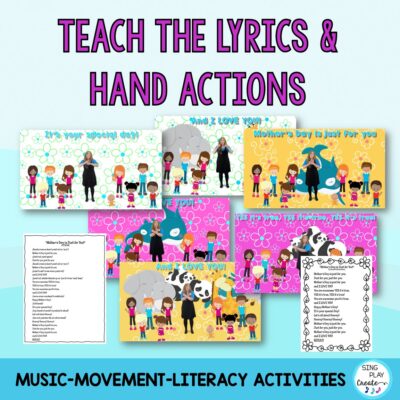Mother’s Day Action Song and Card “Mother’s Day is Just for You” K-3 Activities - Image 3